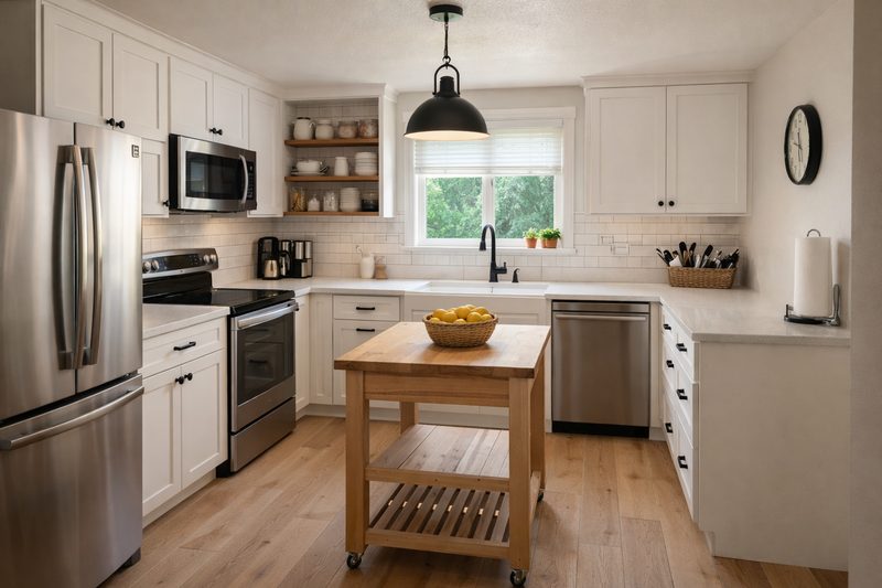 Kitchen - Modern Farmhouse after AI renovation