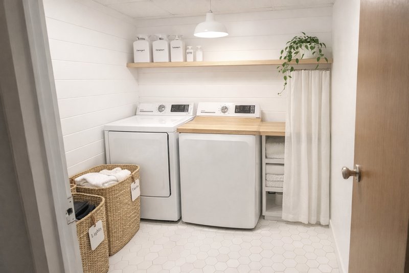 Laundry Room - Scandinavian after AI renovation