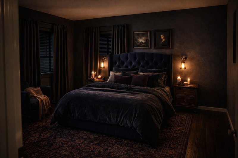 Master Bedroom - Dark Moody after AI renovation