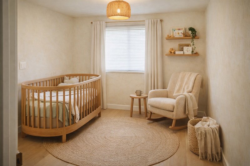 Nursery - Organic Modern after AI renovation