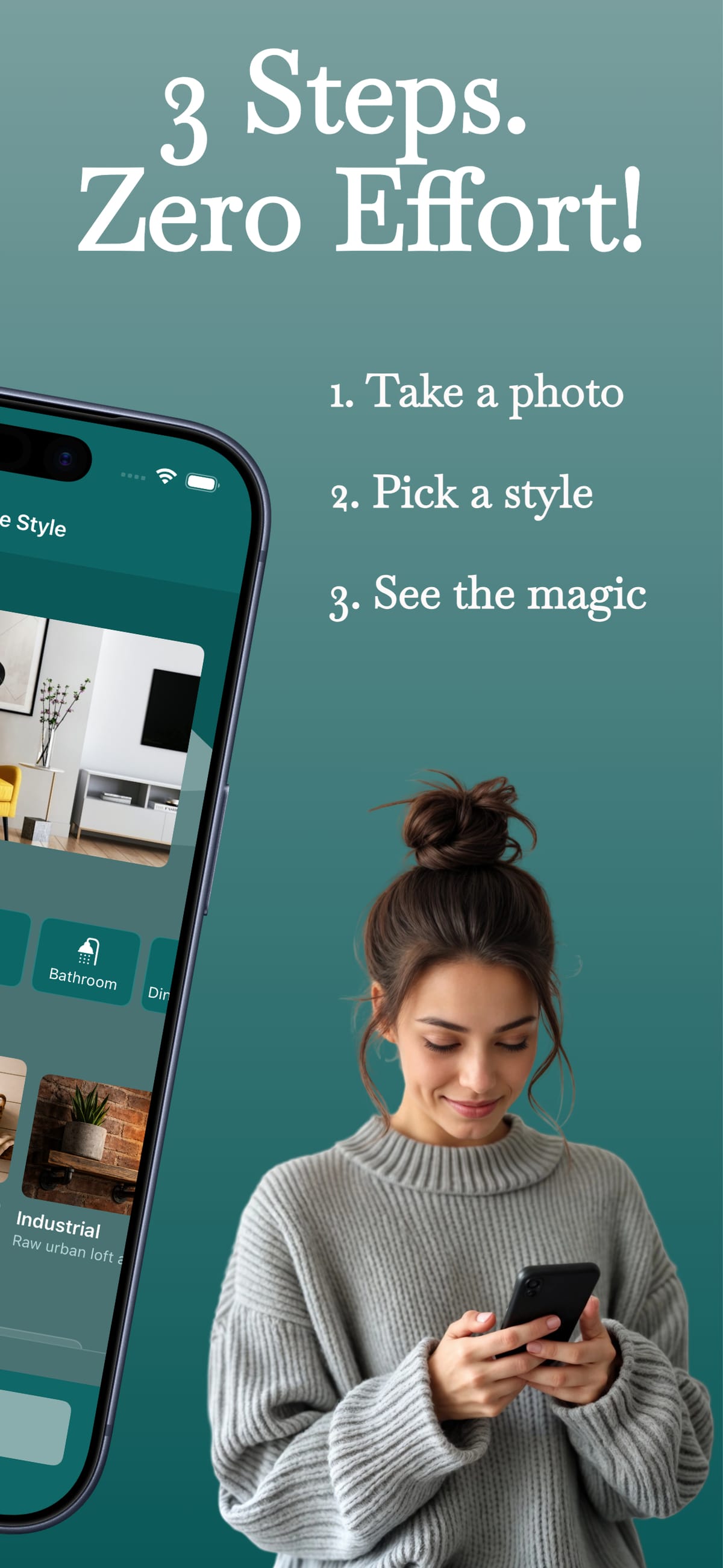 How the AI room redesign app works in 3 steps